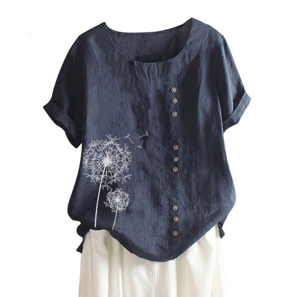 

women plus size blouse solid cotton line button v neck baggy blouse lady casual loose cap sleeve tunic plus size, White