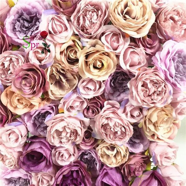 

-10pcs/lot 3d artificial wedding rose flower wall background arrangement flowers decorations decorative & wreaths1