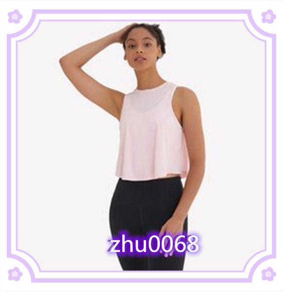 

tank luyogasports sleeveless mesh tanks vest pleated wrinkled sports blouse fitness brand logo yoga quick dry solid color, White;red