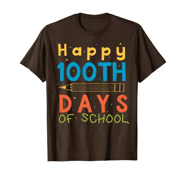 

adorable happy 100th day of school funny teacher t-shirt, White;black