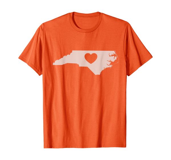 

the official north carolina "love heart" t-shirt, White;black