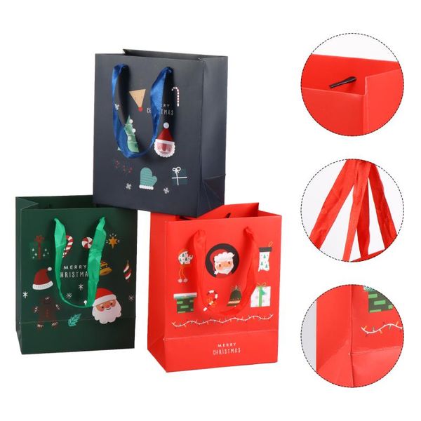 

12pcs christmas themed wrapping paper bag christmas themed delicate packaging bag wrapping for festival gift dessert packagi