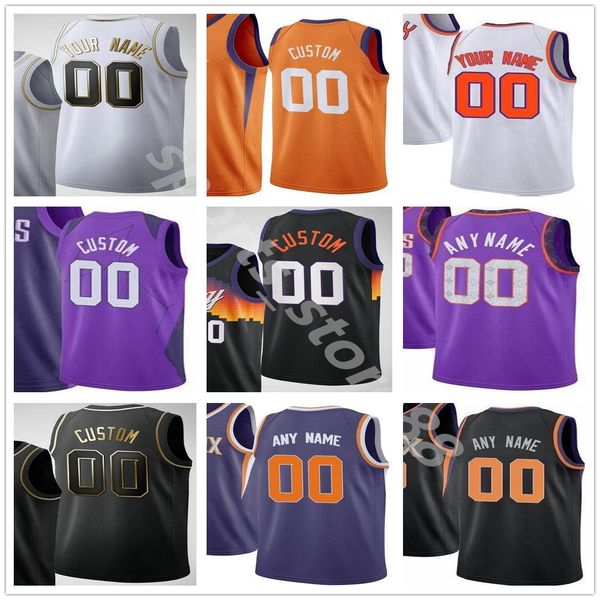 

custom 2021 screen printed 1 booker chris 3 paul deandre 22 ayton mikal 25 bridges jae 99 crowder men woman kids youth basketball jerseys, Black