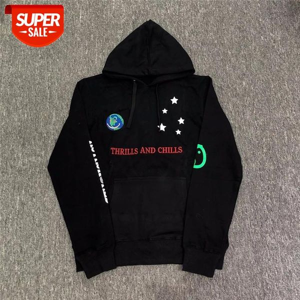 

travis scott cactus jack hoodie men hoodies sweatshirts embroidery streetwear astroworld cotton hoodie pullover #tl8f, Black