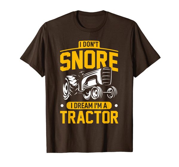 

i don't snore i dream i'm a tractor - funny farmer t-shirt, White;black
