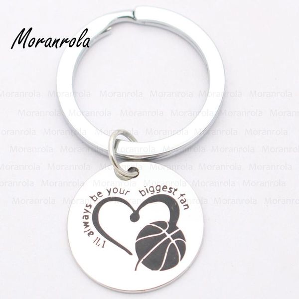 

pendant necklaces arried "i'll always be your biggest fan"necklace keychain,charm hand stamped jewelry basketball fan necklac, Silver