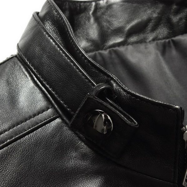 

men's leather & faux jacket sheepskin genuine black men coat autumn winter mens jackets fyy690