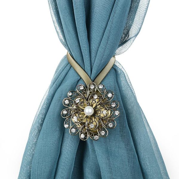 

other home decor room accessories elegant flower buckle tie backs clip elastic straps curtain tieback magnetic holder akcesoria do pokoju