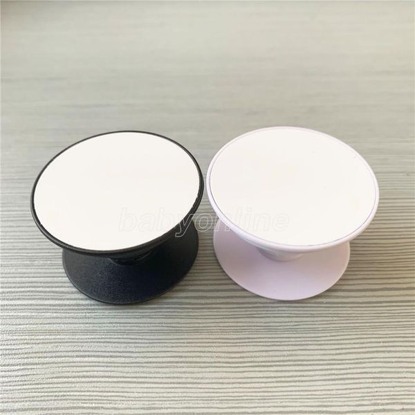 

20pcs sublimation circle cell phone holder with groove blank aluminum sublimation insert for custom customized grip phone stand mount h