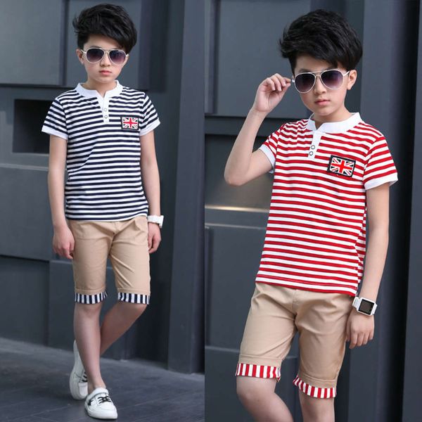 

2021 new two piece suit boys' summer korean children's clothes, White