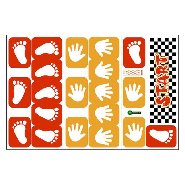 

window stickers 3pcs children floor decals footprint for nursery