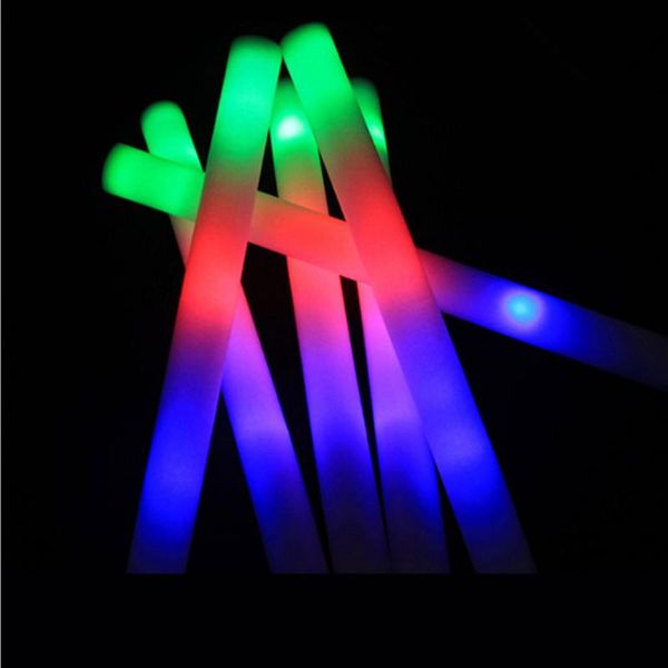

party decoration 10pc led light stick color white blue red green pink orange glowing sponge large luminous