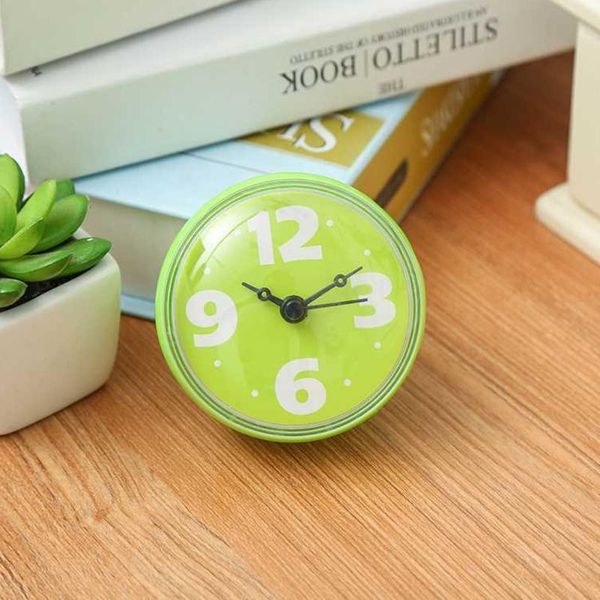 

wall clocks mirror pointer anti fog accurate refrigerator fashion waterproof suction cup bathroom window mini ornaments clock kitchen