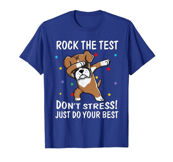 

rock the test don't stress just do your boxer tshirt, White;black