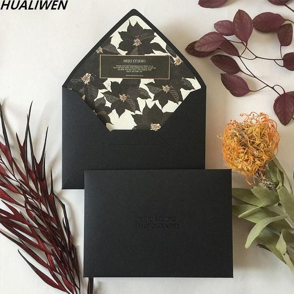 

custom 250g black card lined envelope