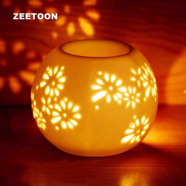 

fragrance lamps 220v aroma lamp ceramic candle essential oil heater romantic candlestick fo dinner / home night light incense burner decorat