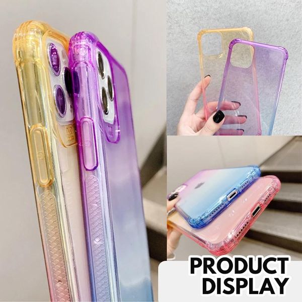 

window stickers gradient color two-in-one anti-fall mobile phone case