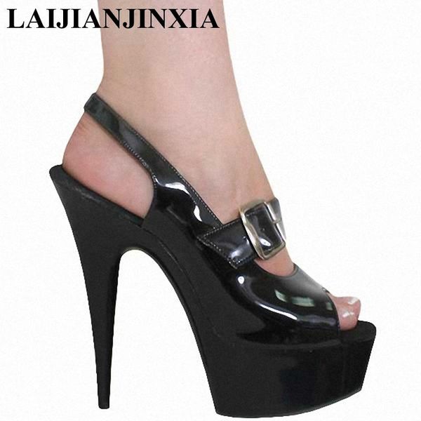 

dress shoes laijianjinxia 2021 15 cm high-heeled sandals party pole dancing fashion thin heels women's h-191, Black
