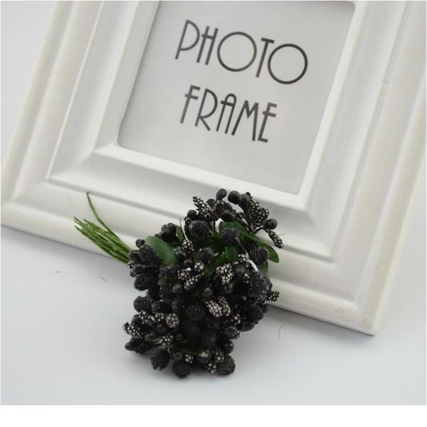 

12pcs/lot mulberry party artificial flower wreath material stamen wire stem/marriage leaves stamen wedding box de jllqus