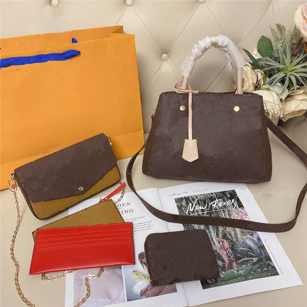 

women bag 21ss women 3 pieces set bags crossbodybag + wallet phone case letter printed shoulder bag patterns spring new arrival bags
