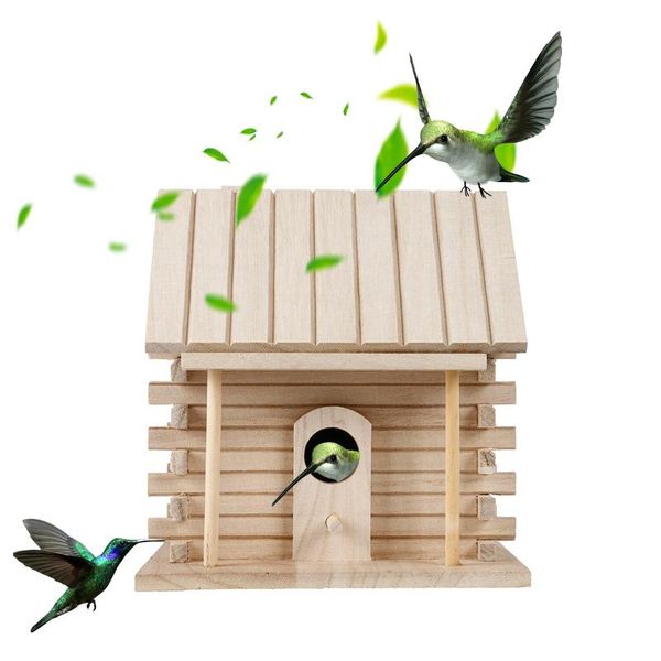 

creativity bird cage accessories birdhouses for outside wooden house nesting box hanging nests home garden decoration cages
