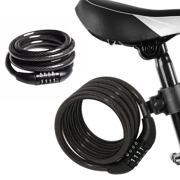 

bike locks lock coil as password bicycle code picture 175g portable security anti-theft digital