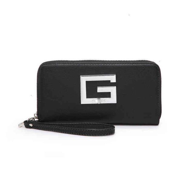 

2021 new large g-shaped hardware long change bag hand women's wallet
