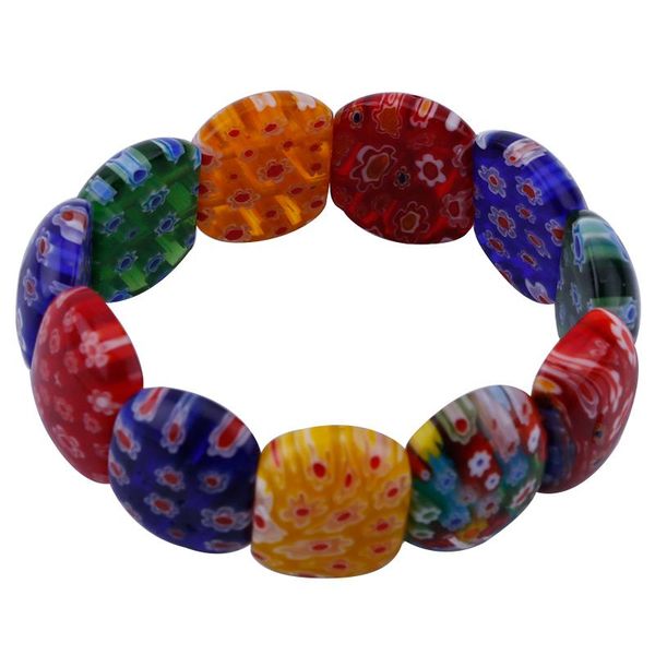 

charm bracelets 3pcs/lot millefiori glass lampwork bead bangles chic, Golden;silver