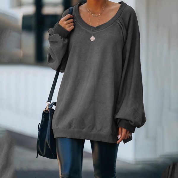 

women's t-shirt women casual loose t-shirts spring autumn cross straps hlollow out design long sleeve backless solid color pullovers to, White