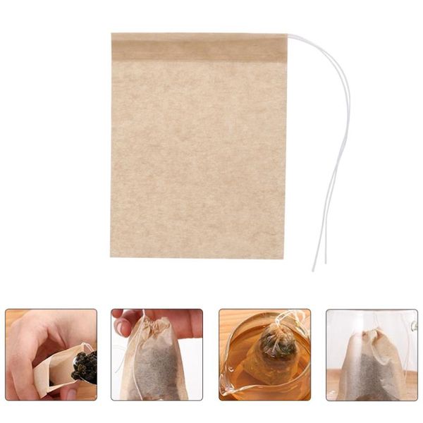 

storage bags 100pcs disposable tea drawstring seal filter loose leaf holder