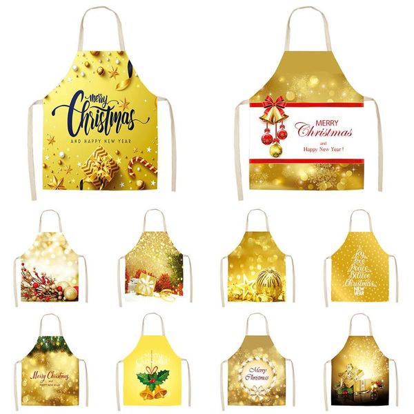 

aprons golden style christmas theme kitchen accessories for women kids apron children alpaca goods home