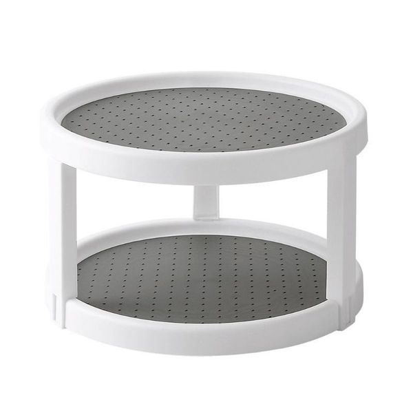

storage bottles & jars 2-layer 360 degree rotating rack kitchen spice multifunctional non-slip