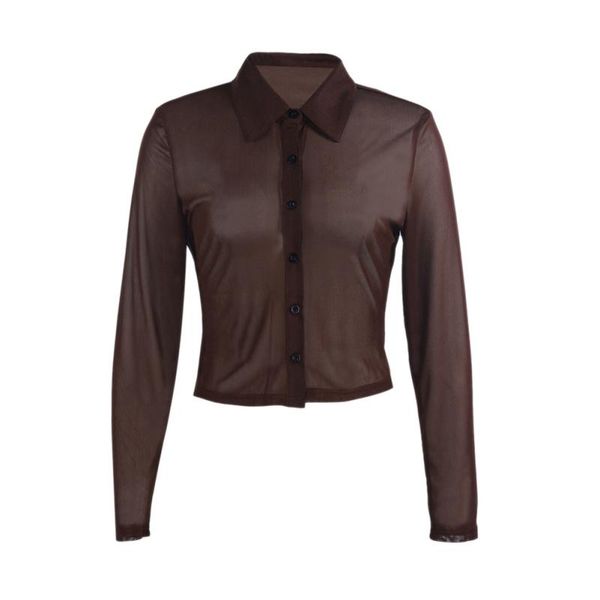 

women's blouses & shirts autumn comfortable solid color shirt -selling turn-down collar chiffon 4 colors available, White