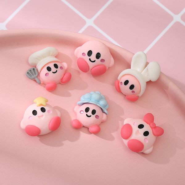 

30pcs colorful resin components kawaii mini flatback cabochon scrapbook figurine garden accessories ornament diy craft, Blue;slivery