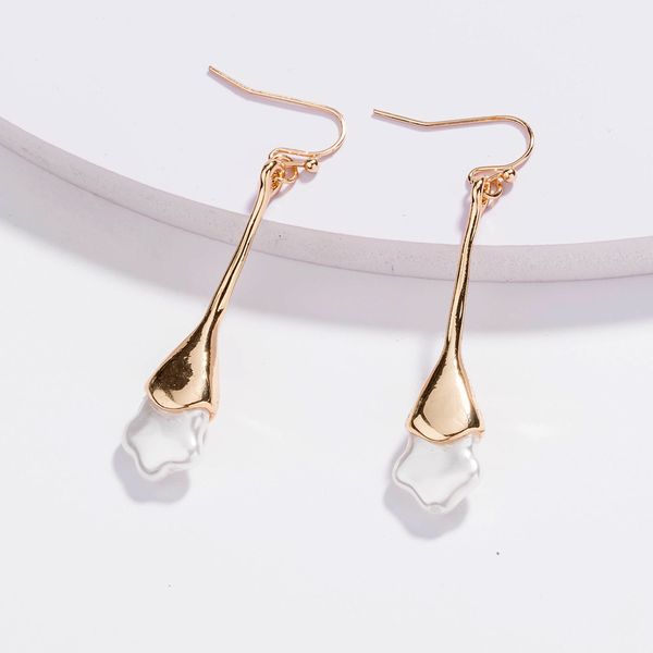 

korean fashion simple gold jewelry metal personality star pearl earrings for women vintage statement dangle earrings, Silver