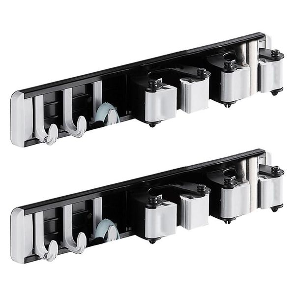 

hooks & rails storage multi purpose removable universal space aluminum accessories with hook mop holder hanging rack heavy duty wall mounted