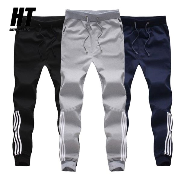 

mens joggers sweatpants elastic stretch casual pants fitness gym tracksuit bottoms stripe streetwear male trousers big size 5xl c0228, Black