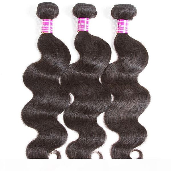 

brazilian virgin hair straight body water deep wave kinky curly 100% unprocessed human hair weave bundles remy hair extensions wefts, Black