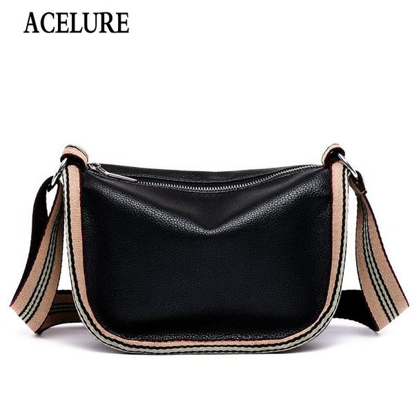 

totes acelure ladies casual hobos women messenger bags soft washed pu leather crossbody shoulder bag female solid zipper handbags