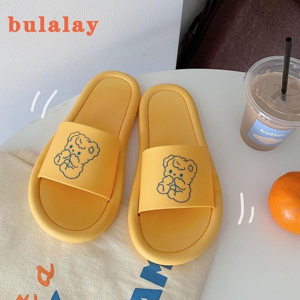 

2021 women's slippers flip flops female summer cute cartoon ins couple home slippers indoor bathroom shower sandals women shoes, Black