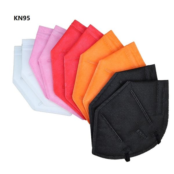 

50pcs kn95 mask factory 95% filter protective face masks colorful activated carbon breathing respirator valve 6 layer designer shield sanita