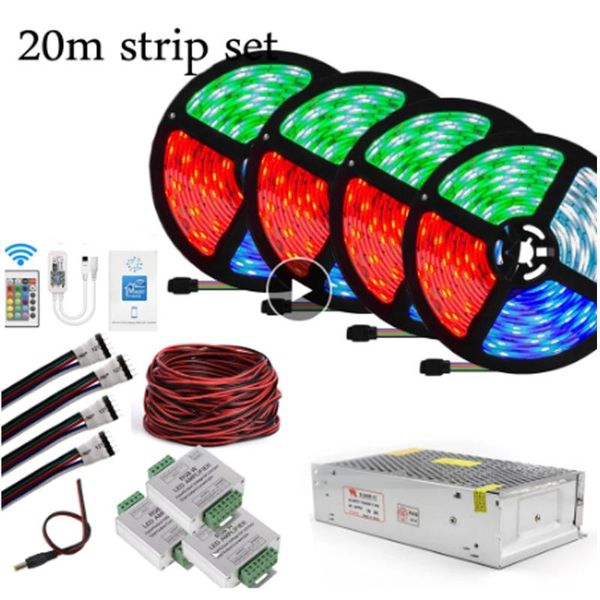 

12v 10/20m wifi rgb/rgbw/rgbww led strip lamp works with alexa google home iffft controlled by smart phone flexible tape