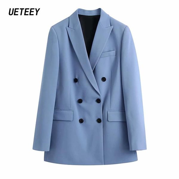

women's blazers workwear jackets solid coat female office formal blazer long sleeves elegant pocket outerwear chic casual top, White;black