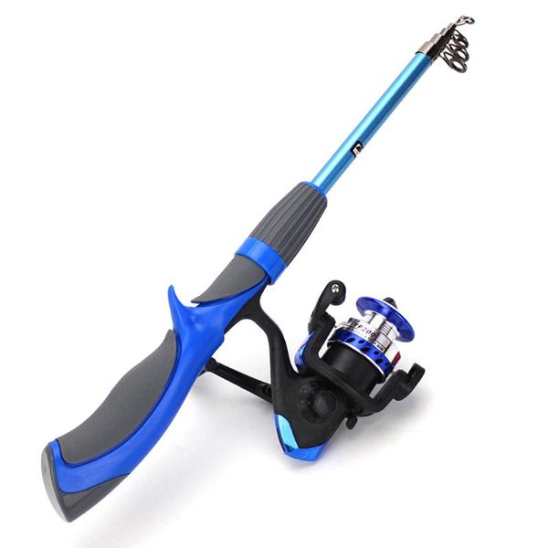 

boat fishing rods 1.4m carbon fiber rod superhard ice lure with reel short handle tackle set