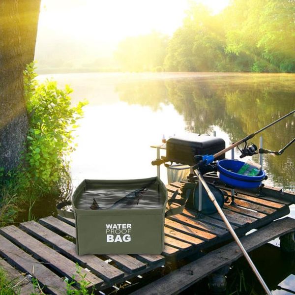 

hydration packs 13l outdoor folding bucket portable fishing wash basin sink camping car waterproof bag for camping/fishing/party/garden