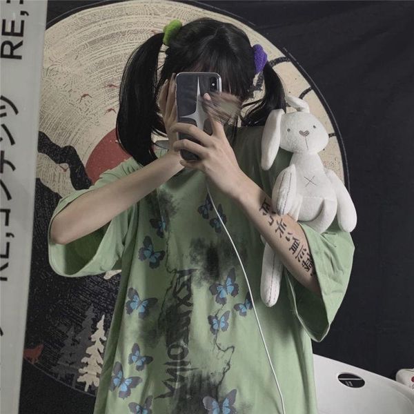 

women's hoodies & sweatshirts cute butterfly hoodie striped sweatshirt oversize women spring autumn funny gothic female clothes punk g, Black