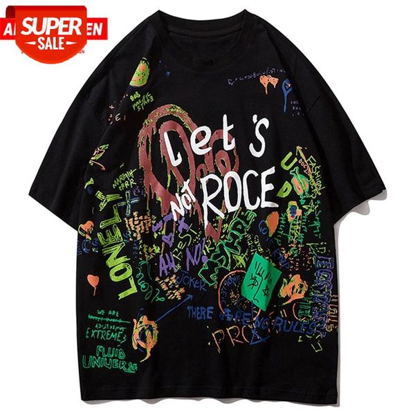 

aelfric eden funny letter graffiti men t shirt 2020 hip hop harajuku tee fashion streetwear casual cotton male short sleeve #be0l, White;black