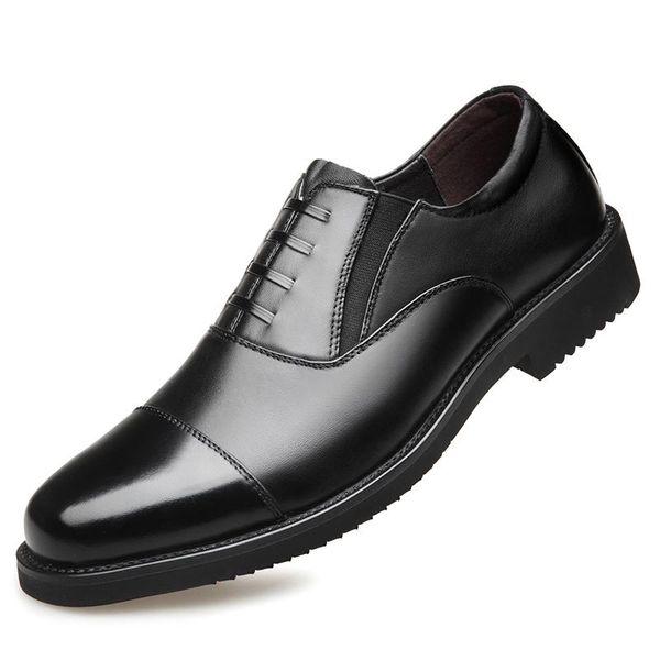 

dress shoes 2021 men's quality genuine leather ly ize 38-44 black soft business man top