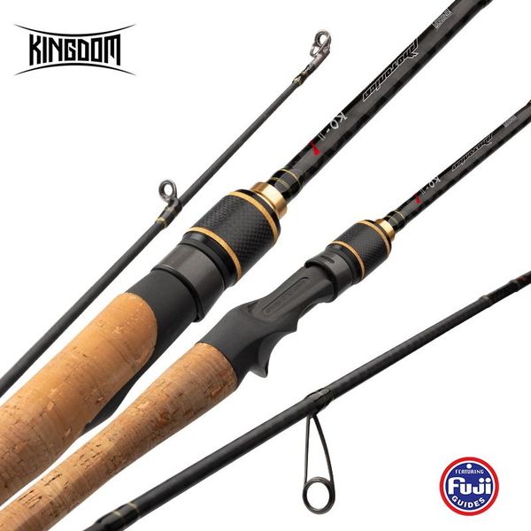 

kingdom ko-ii fishing rods all fuji accessories 1.8m 1.98m 2.13m 2.28m travel ultra light casting and spinning rods lure 1g-40g