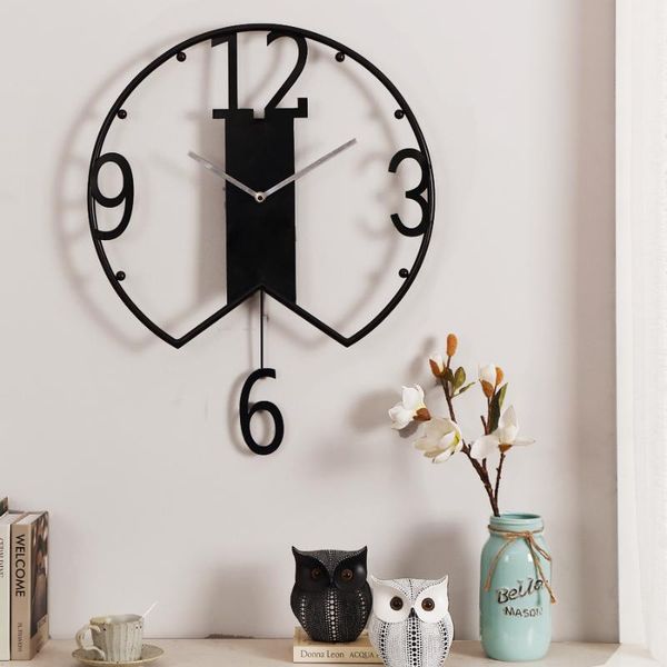 

wall clocks modern design silent clock big nordic minimalist large creative digital pendulum wandklok home decor ad50wc